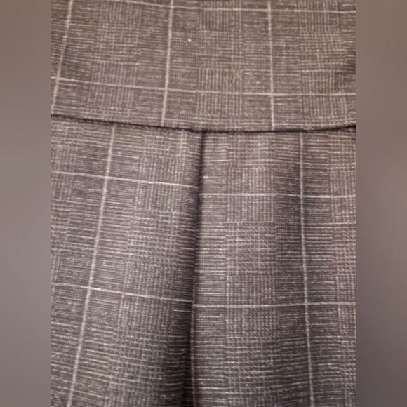 ZAC RACHEL PANTS WOMEN'S GRAY PLAID FLAT FRONT CASUAL size LARGE - Picture 2 of 4
